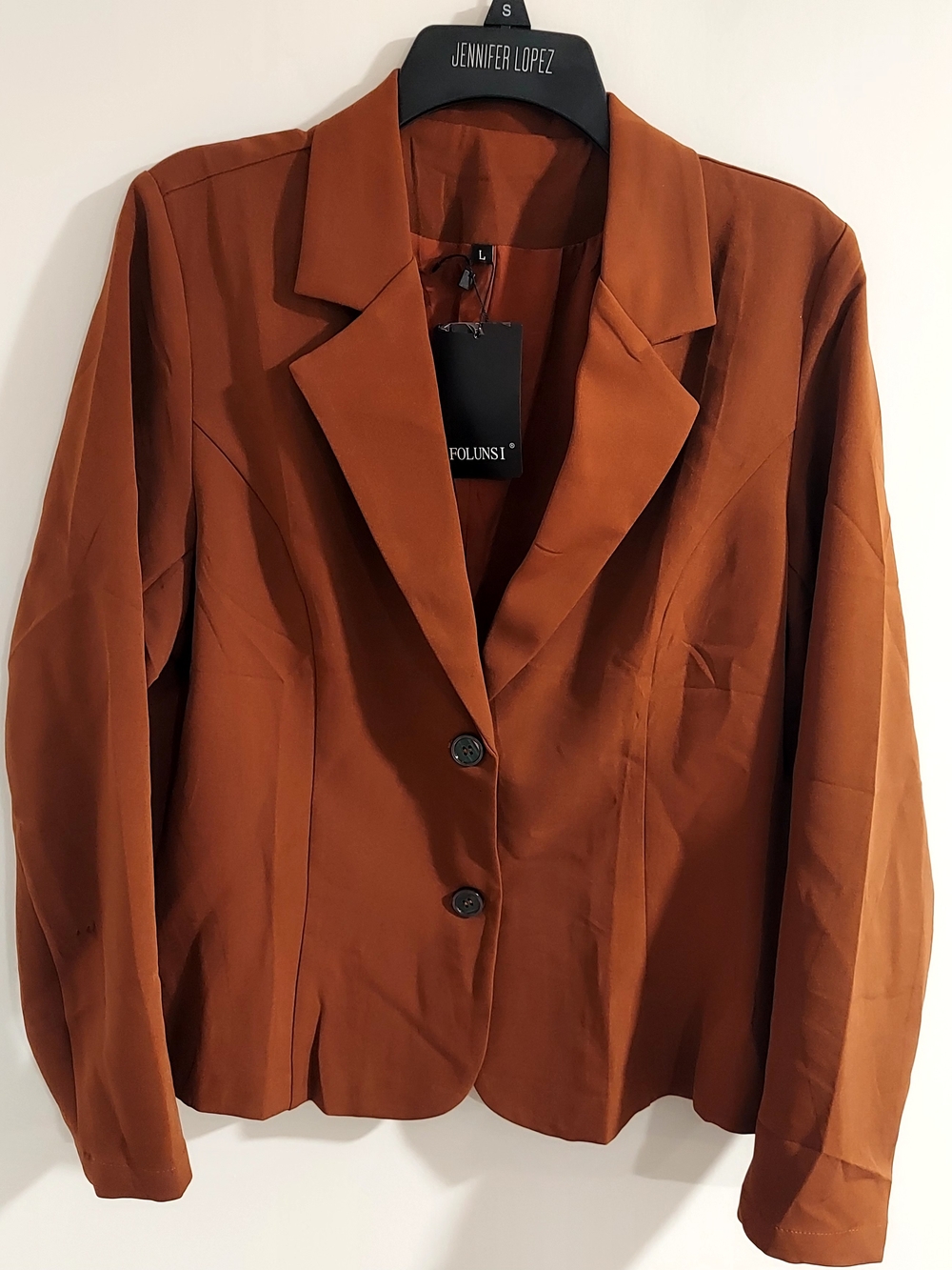 Women's Rust-Tone Tailored Blazer Jacket